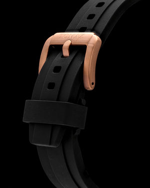 
                  
                    Load image into Gallery viewer, Trident  GR03A-D3 (Rosegold/Black) Black Silicone Strap
                  
                