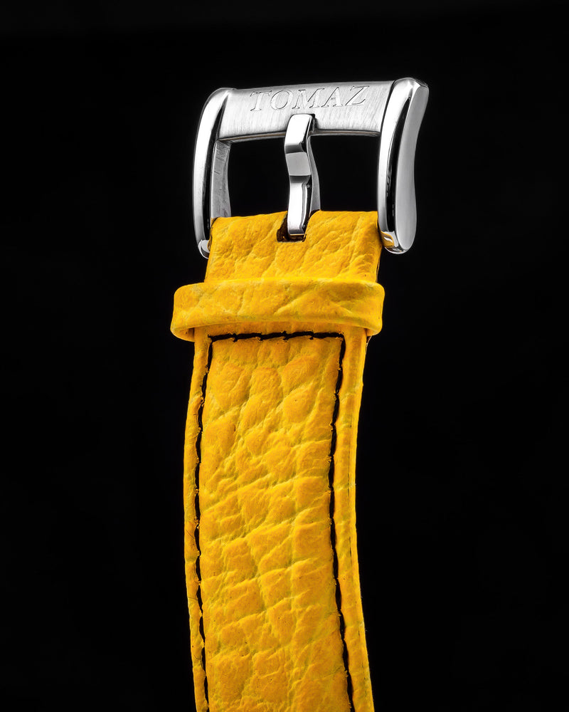 
                  
                    Load image into Gallery viewer, Hector GR04B-D2 (Silver/Yellow) Yellow Leather Strap
                  
                