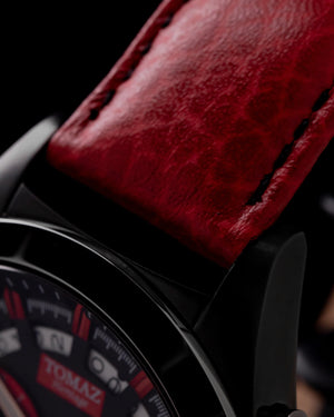 
                  
                    Load image into Gallery viewer, Romeo XXV TW025-D13 (Black) Red leather Strap
                  
                