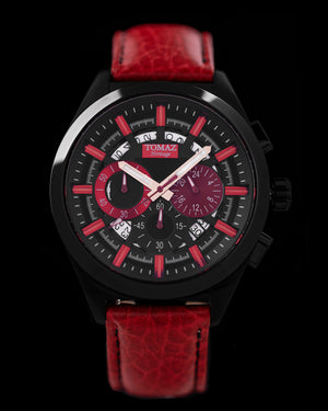 
                  
                    Load image into Gallery viewer, Romeo XXV TW025-D13 (Black) Red leather Strap
                  
                