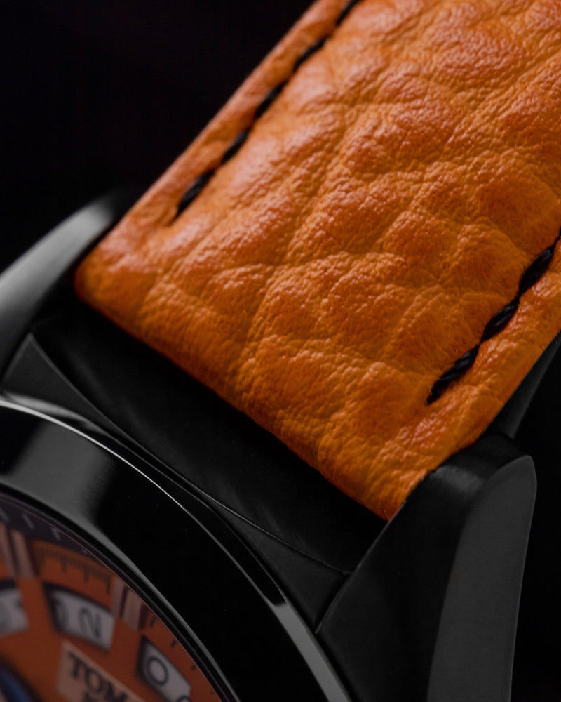 
                  
                    Load image into Gallery viewer, Romeo XXV TW025-D14 (Black/Orange) Orange Leather Strap
                  
                