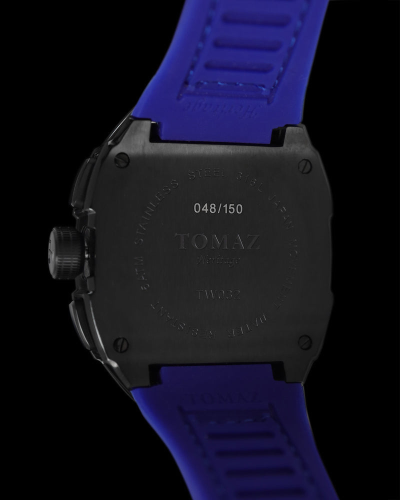 
                  
                    Load image into Gallery viewer, AK47 TW032-D3 (Black/Blue) Blue Leather with Rubber Strap
                  
                